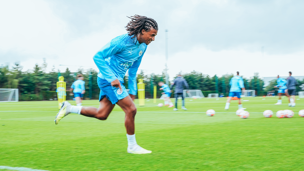 FLYING DUTCHMAN : Nathan Ake sprints towards his teammates. 