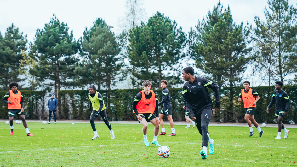 Under-18s training: Preparing for the Manchester derby