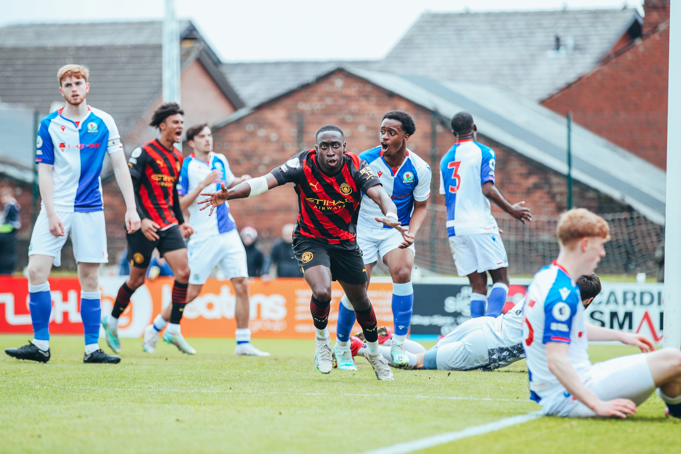 GET IN: Carlos Borges gets the party started after his first goal.