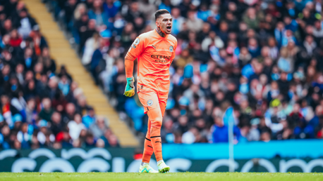 STEADY EDDIE: Celebrates the goal.