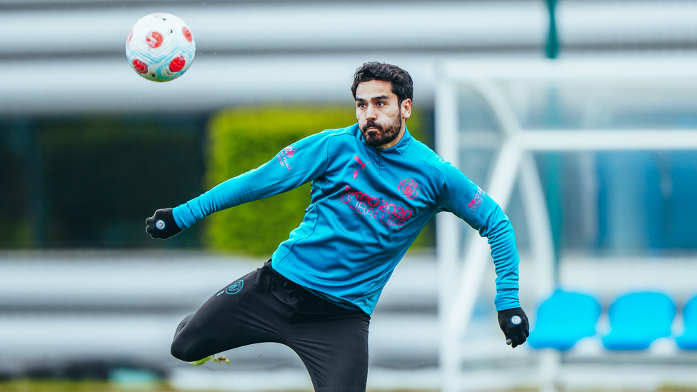 EYES FRONT: Ilkay Gundogan is a study in concentration