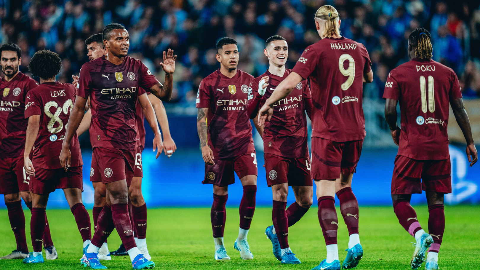 City's biggest away wins in the Champions League