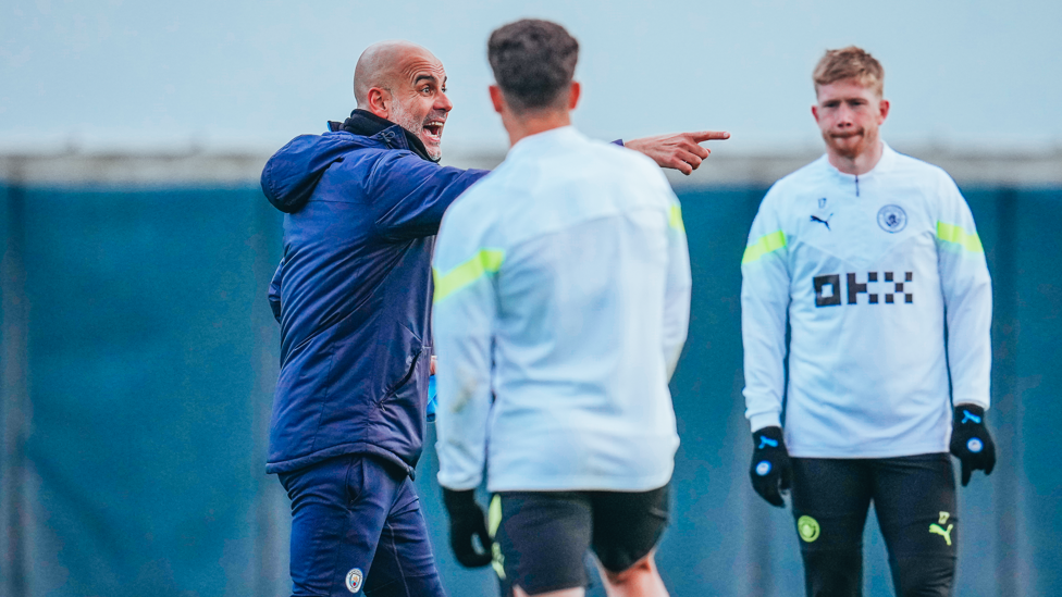 PEP TALK : Kevin listens to instructions from the boss