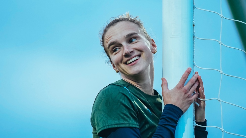 Post match: Vivianne Miedema strikes a pose