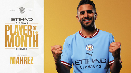 Mahrez wins Etihad Player of the Month