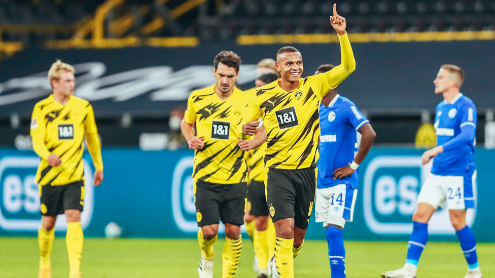 DERBY DELIGHT:  : Akanji was on target against Dortmund’s rivals Schalke in a 4-0 Ruhr derby victory in October 2020. 