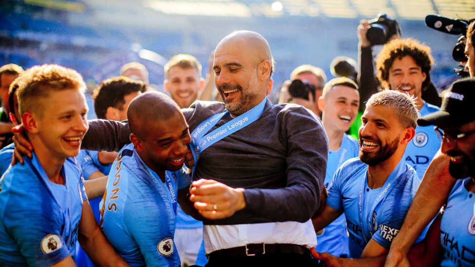 SEASIDE SUCCESS : A 4-1 win over Brighton secures a second straight Premier League title in 2018/19.  