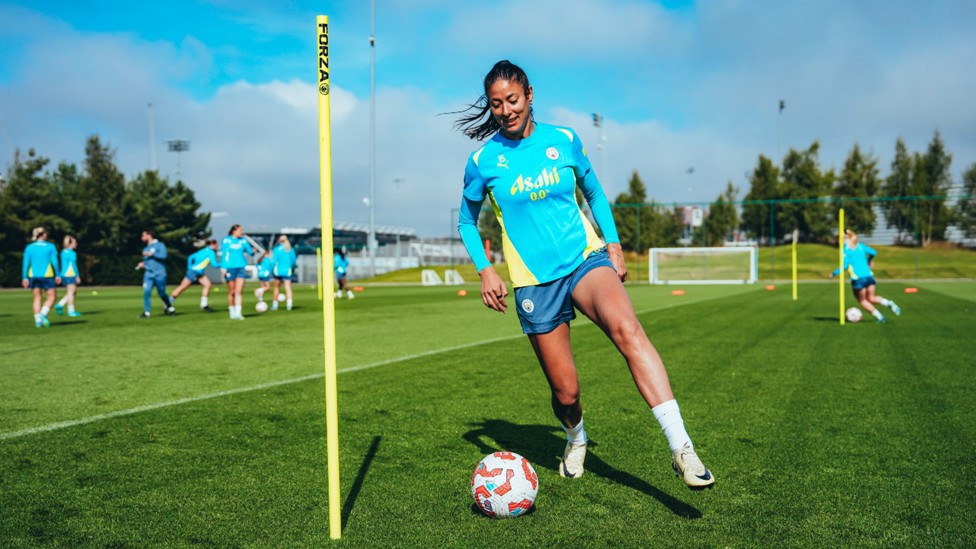 DRILL SERGEANT: Leila Ouahabi goes through her paces.