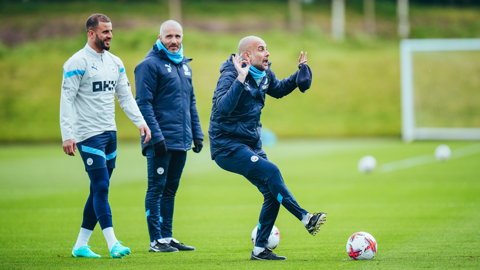 LEADING THE WAY : The boss making his point at the CFA