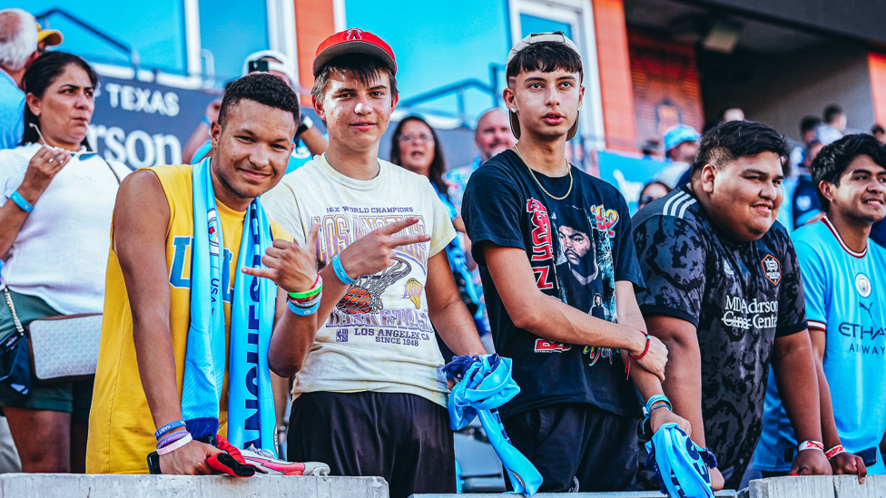 City fans eagerly await the start of the session...