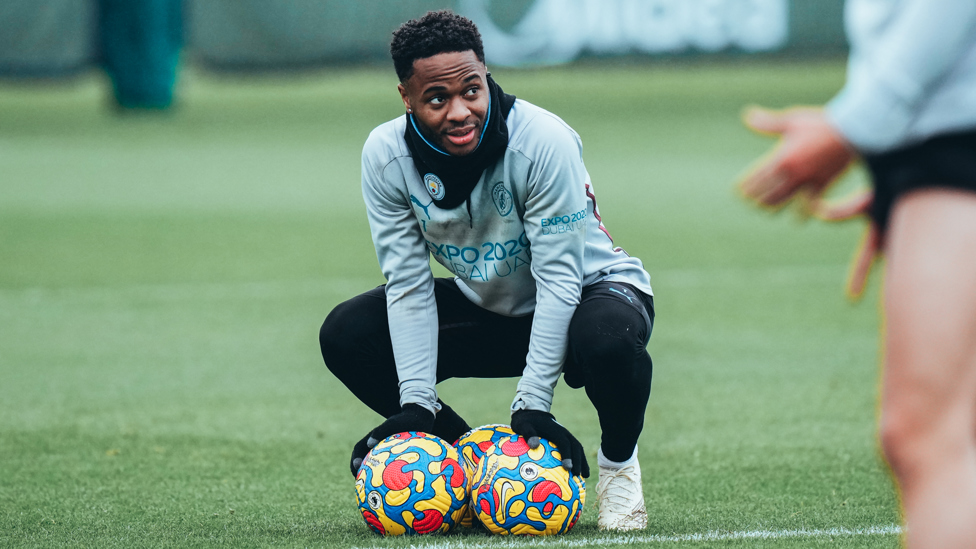 CENTURION : Raheem Sterling prepares for the next drill