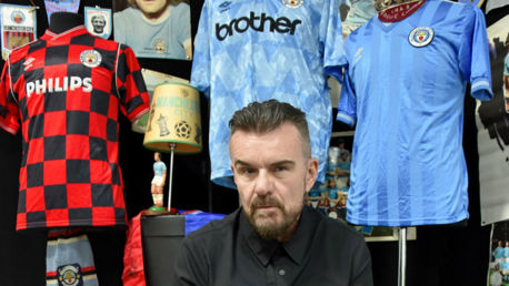 TRUE BLUE: Billy Duffy with just some of his collection of City memorabilia which is up for auction later this month