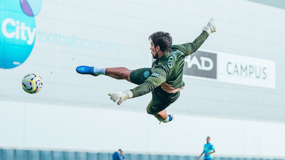 In or out? : Goalkeeper Stefan Ortega Moreno showcasing his skills as an outfield player