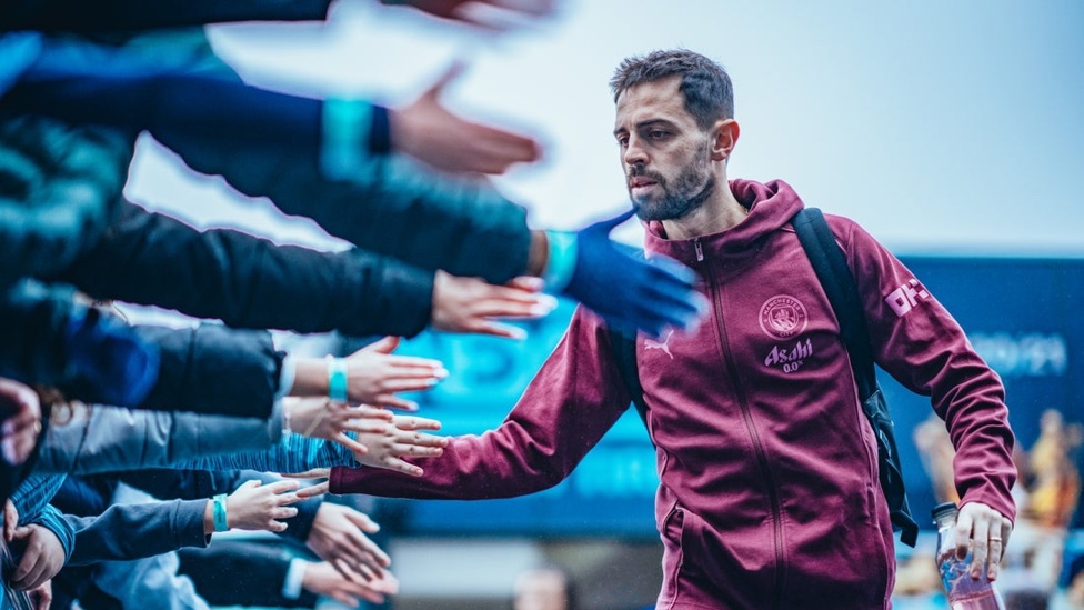 SKIPPER: Today's captain, Bernardo Silva, arrives