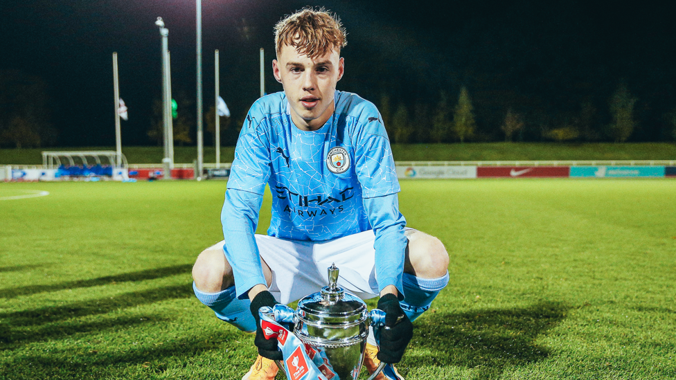 EARLY SIGNS PROMISE : Palmer was a key figure as City Under-18s won the FA Youth Cup final against Chelsea in November 2020.  