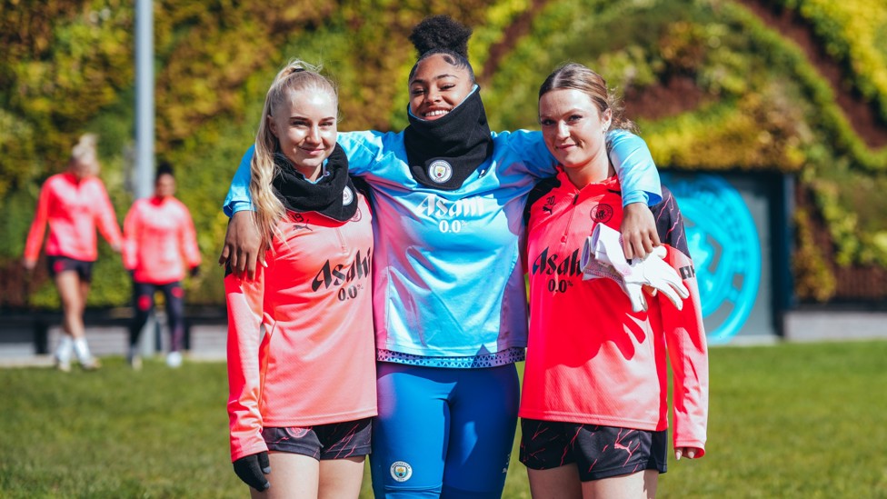 THREE MUSKETEERS : Laura Blindkilde Brown, Khiara Keating and Ruby Mace spot our snappers.