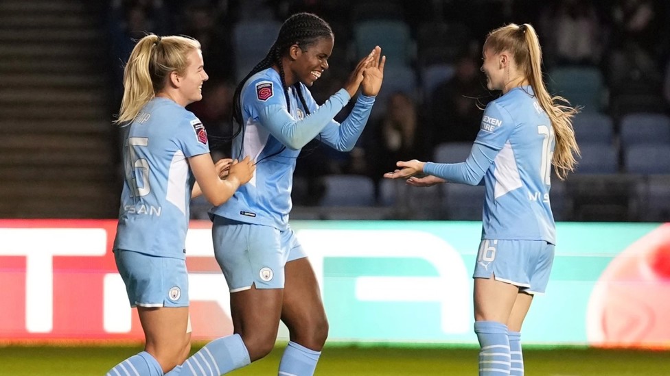 OUT FOXED : Bunny would grab her first hat-trick for City in a 6-0 FA Cup win over Leicester in September 2021