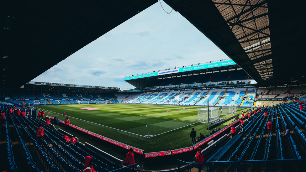 EVENING ELLAND : We arrive at Elland Road for a crucial Premier League clash. 