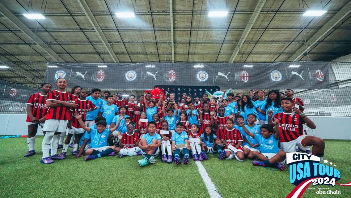 City and Milan host community football session ahead of pre-season clash