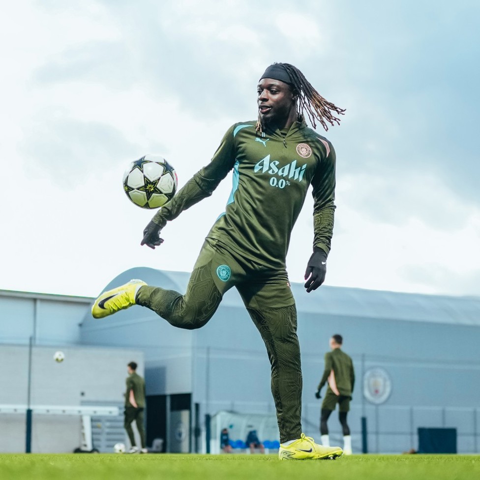 ON THE BALL: Jeremy Doku shows off his close control skills.