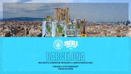 Treble Trophy Tour heads to Barcelona and Girona