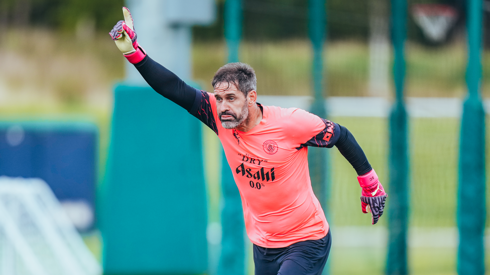 Scott Carson gives his best impression of Superman