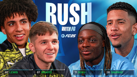 Watch: City stars go head-to-head in FC25's Rush gamemode