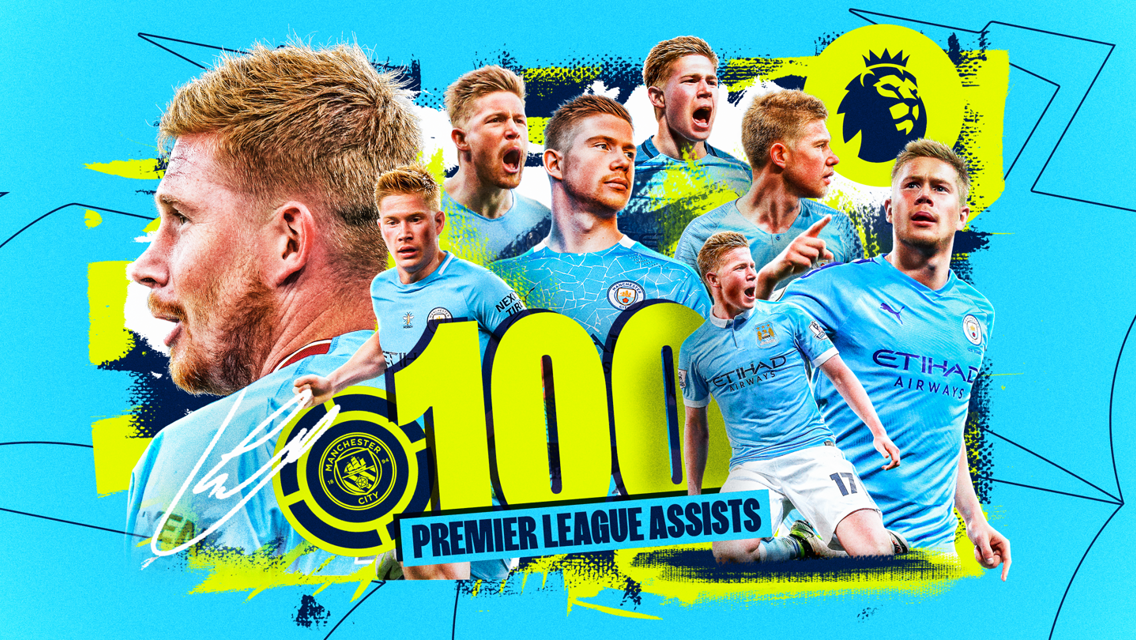 De Bruyne becomes quickest man to 100 Premier League assists