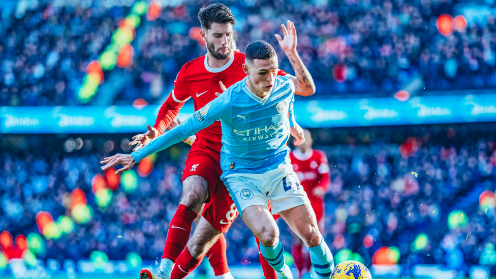 FINESSING FODEN: Phil Foden causing Liverpool problems out wide