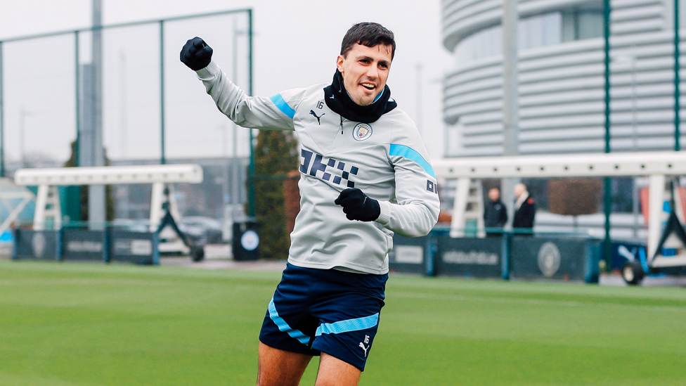 MIDFIELD MARSHAL : Rodrigo pictured at Thursday's session