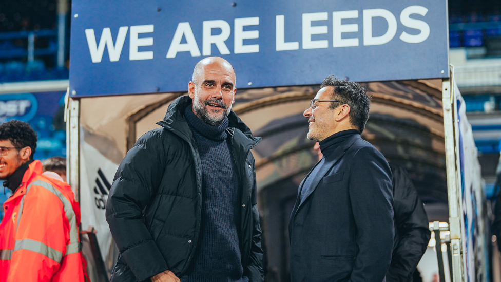 THE BOSS : In good spirits pre-match.