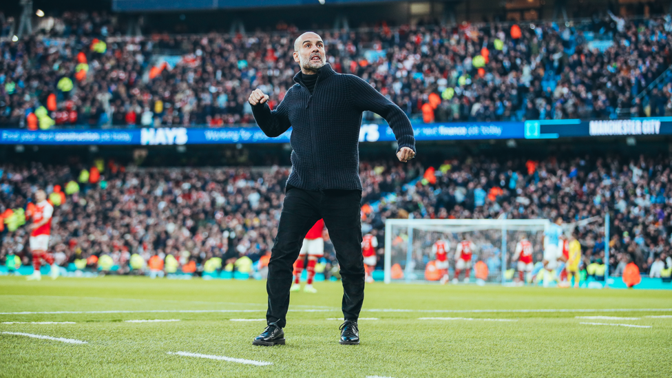 FIST PUMP : The boss enjoyed that goal!