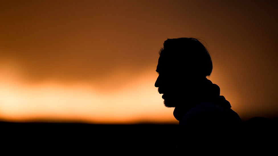 And Jack is also silhouetted by the evening sky... 