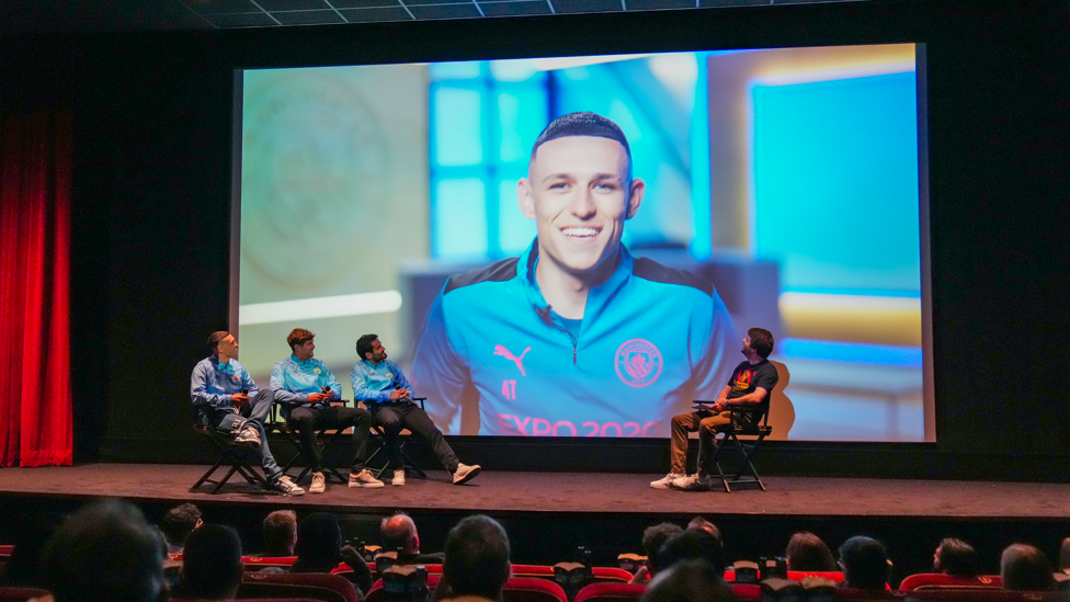 ON OF OUR OWN: Phil Foden offers his thoughts during Episode One of Together: Champions Again