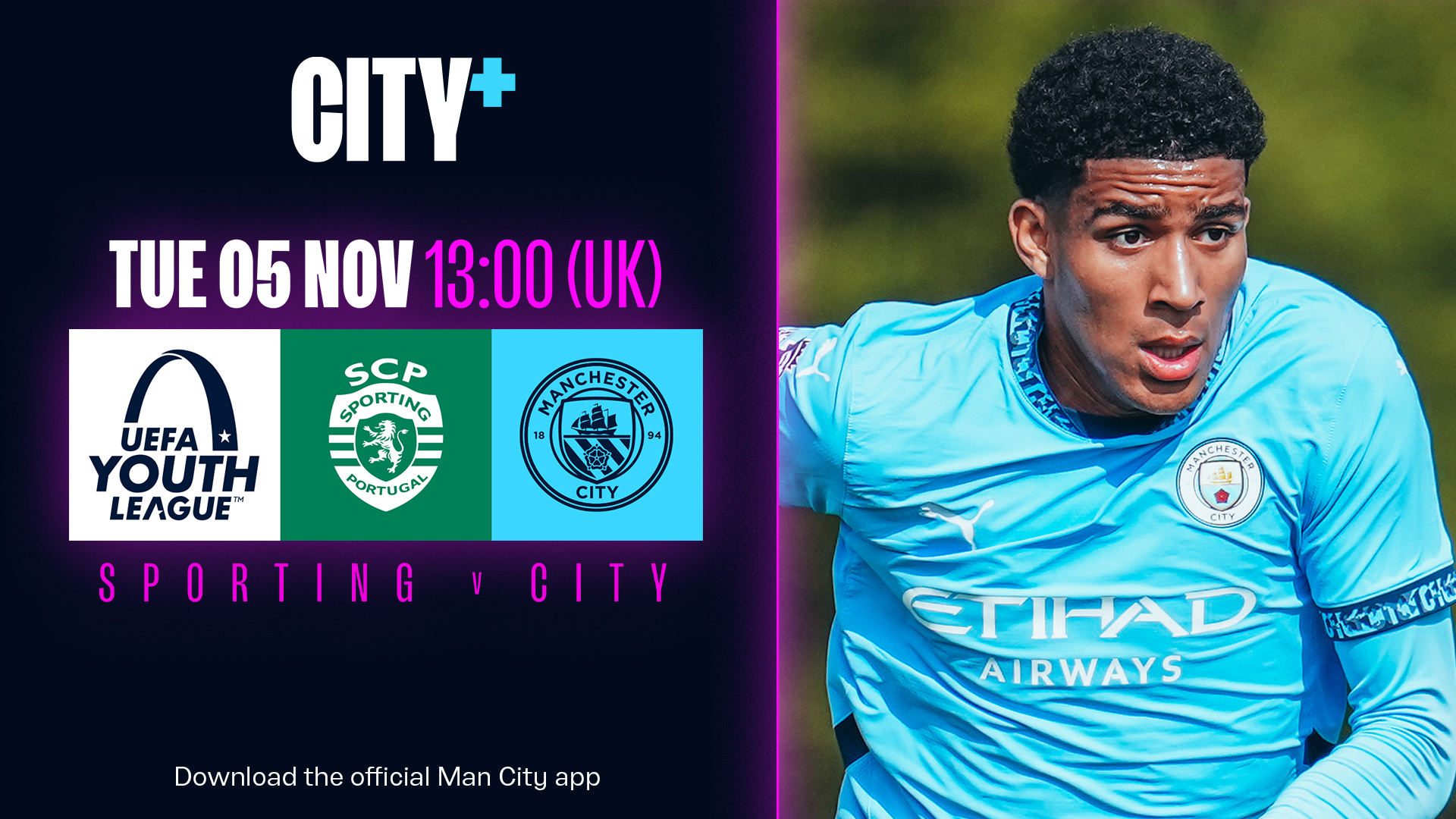 TUESDAY 5 NOVEMBER: Sporting v City - UEFA Youth League