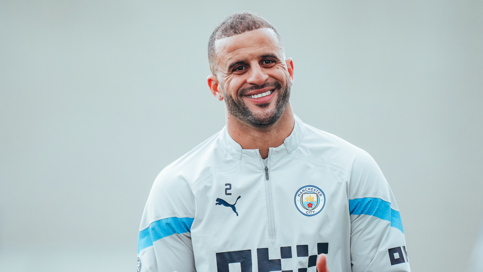 ALL SMILES  : Kyle Walker in great spirits ahead of facing his former employers.