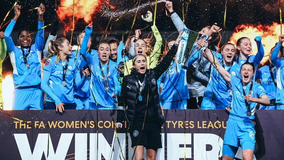 CONTI CUP : The Jamaican celebrates her first piece of City silverware in March 2022