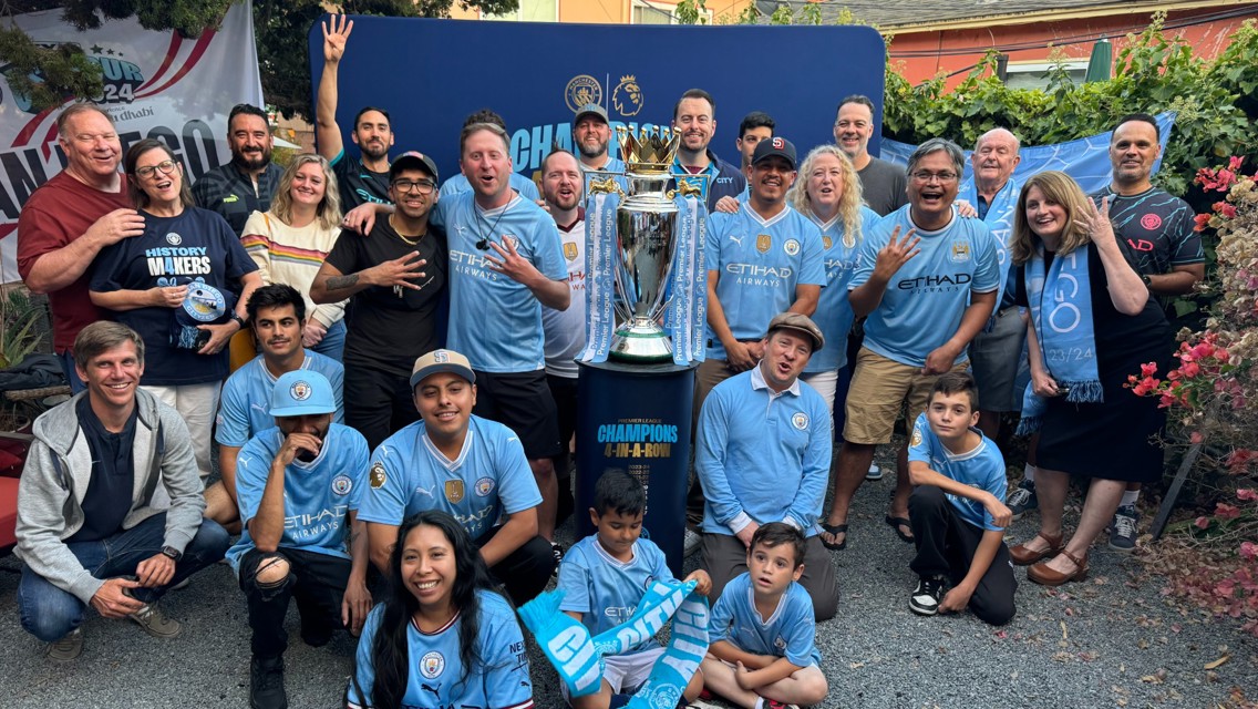 Premier League trophy visits San Diego Official Supporters Club