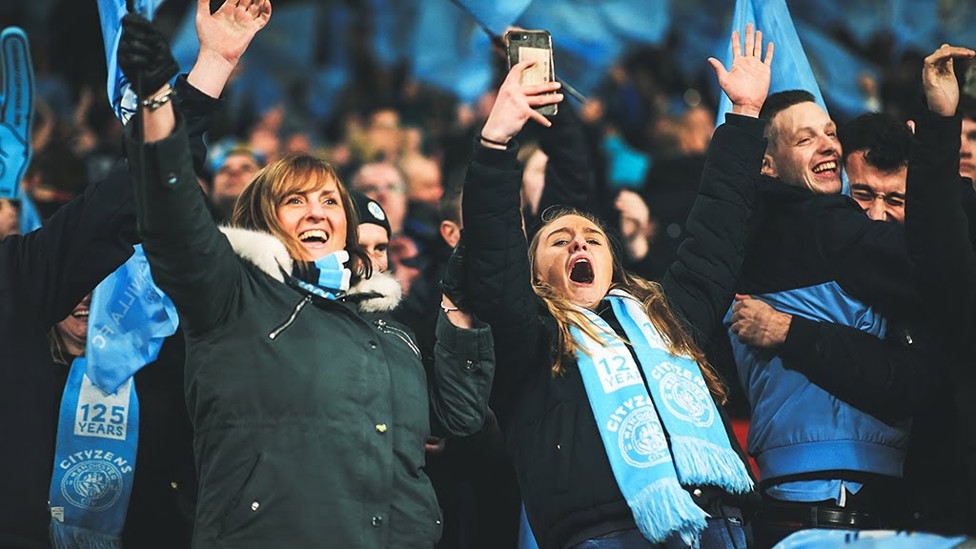 ROAR POWER: There's nothing to match the excitement of cheering City on at the Etihad