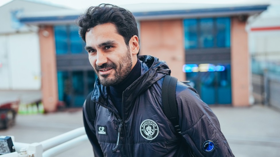 G FORCE: Ilkay Gundogan is a study in focus prior to jetting out to Turin.