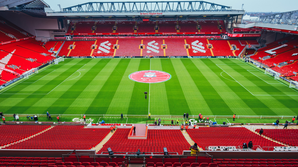 ANFIELD AWAITS : The calm before the storm.