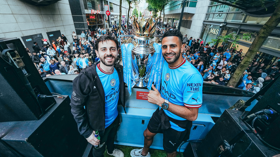 TITLE SECURED : Riyad celebrates our latest title success with Bernardo