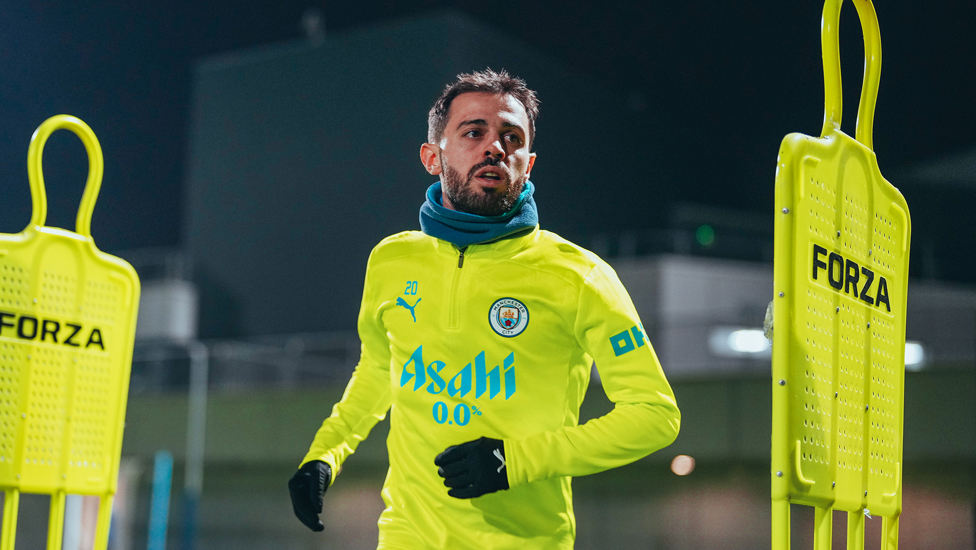 SILVA SERVICE: : Bernardo leaving no stone unturned as he gets prepared for tomorrow's game. 