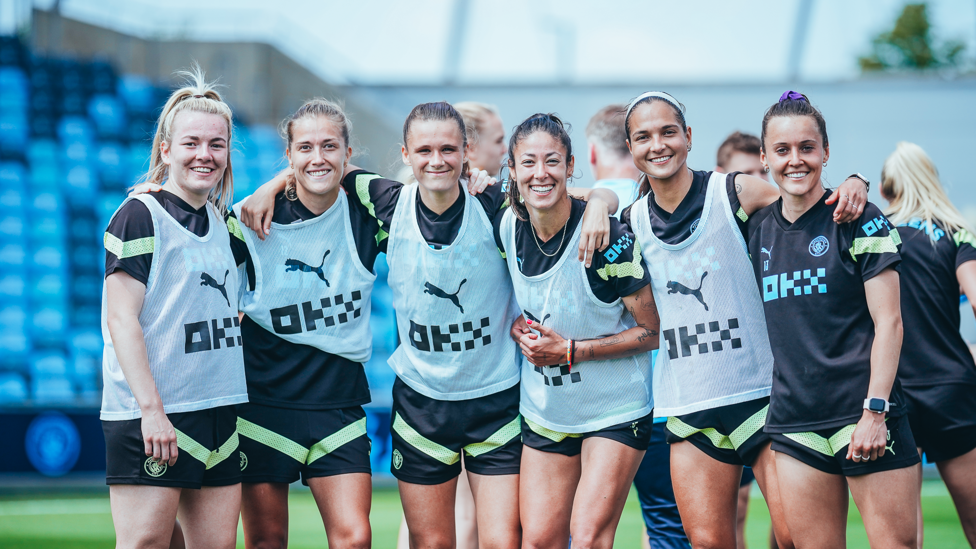 HERE COME THE GIRLS : City's squad unity on show!