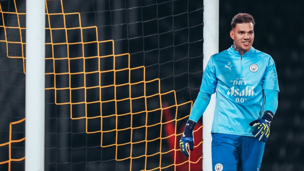 SAFE HANDS : Ederson prepares for the next drill