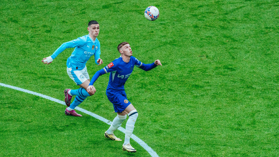 TWO OF OUR OWN : City Academy graduates Foden and Palmer battling on the biggest stage.