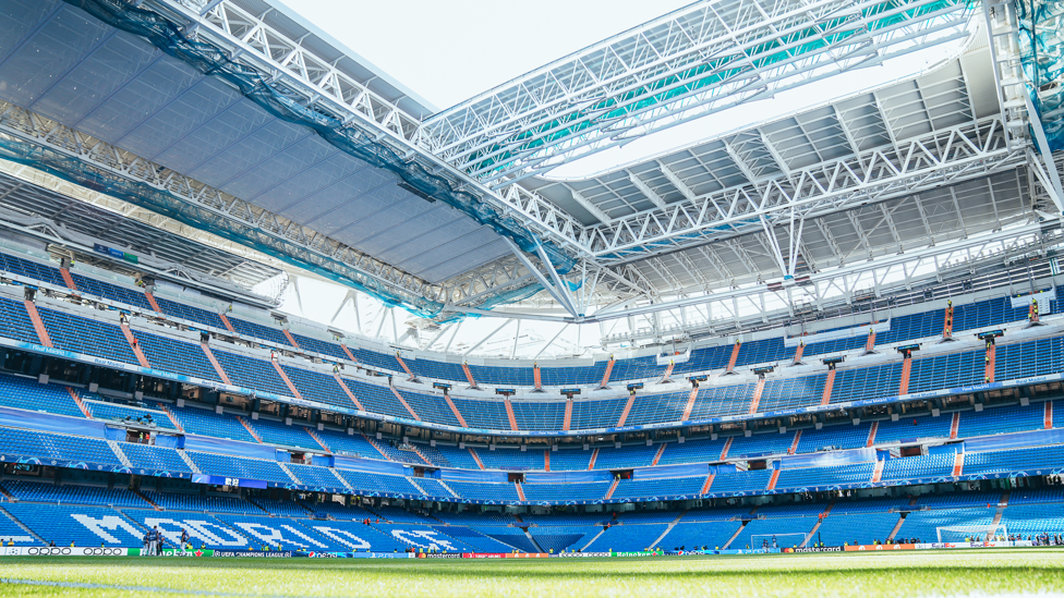 SUNNY SPAIN : The Santiago Bernabéu Stadium awaits the visit of City.