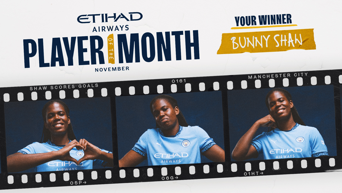 Bunny claims November’s Etihad Player of the Month 