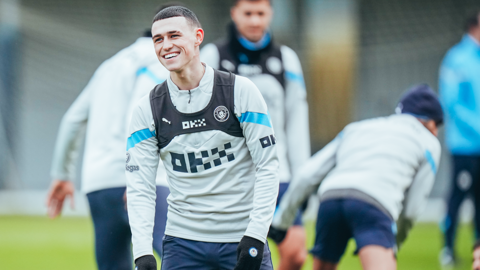 FANTASTIC MR FODEN : Phil Foden cracks a smile