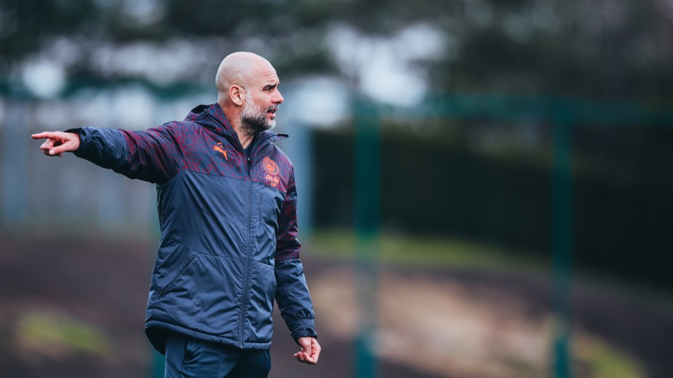 BOSS TALK : Pep Guardiola watches his players